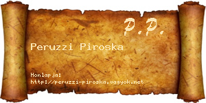Peruzzi Piroska névjegykártya